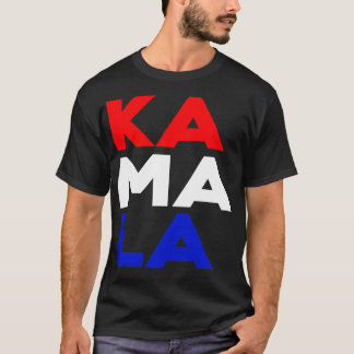 KA MA LA Kamala Rouge Bleu Bleu Vertical TShirt