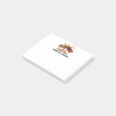 KA-POW Aangepaste Naam Leuke Retro Stripboek Post-it® Notes (Schuin)