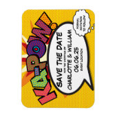 KA-POW Bewaar de datum Comic Book Fun Modern Magneet (Verticaal)