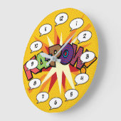 KA-POW Fun Retro Comic Book Pop Art Grote Klok (Hoek)