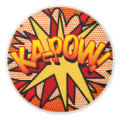 KA-POW Fun Retro Comic Book Pop Art Keramische Knop (Voorkant)