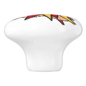 KA-POW Fun Retro Comic Book Pop Art Keramische Knop (Zijkant)