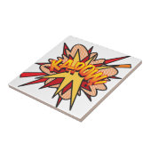 KA-POW Fun Retro Comic Book Pop Art Tegeltje (Zijkant)