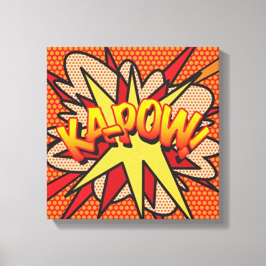 KA-POW Leuk Modern Comic Book Pop Kunst Canvas Afdruk (Voorkant)
