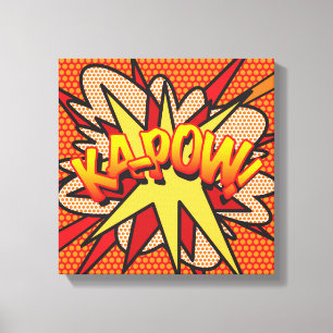 KA-POW Leuke Moderne Stripboek Pop Art Canvas Afdruk