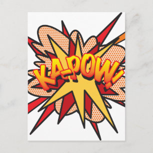 KA-POW Leuke Retro Strip Pop Art Briefkaart