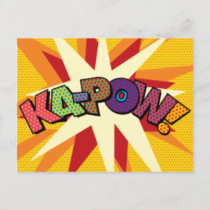 KA-POW Leuke Retro Strip Pop Art Briefkaart