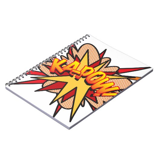 KA-POW Leuke Retro Strip Pop Art Notitieboek (Linkerzijde)