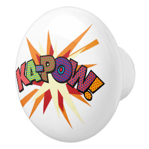 KA-POW Leuke Retro Stripboek Pop Art Keramische Knop