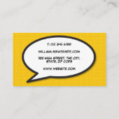 KA-POW Plezierige Retro Stripboek Visitekaartje (Achterkant)