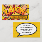 KA-POW Plezierige Retro Stripboek Visitekaartje (Voorkant / Achterkant)