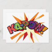 KA-POW Pret-retro-strips Pop Art Kaart (Voorkant / Achterkant)