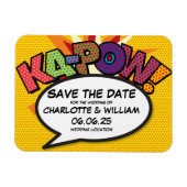 KA-POW Sparen de Datum Modern Kleurrijk Magneet (Horizontaal)