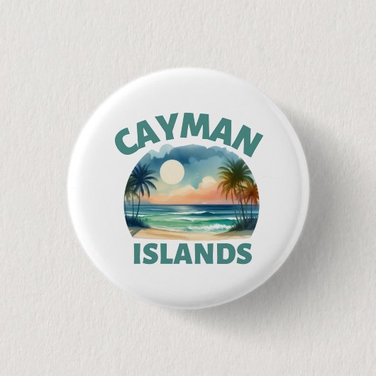 Kaaiman eiland ronde button 3,2 cm (Voorkant)