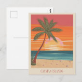 Kaaimaneilanden Illustratie Briefkaart (Voorkant / Achterkant)