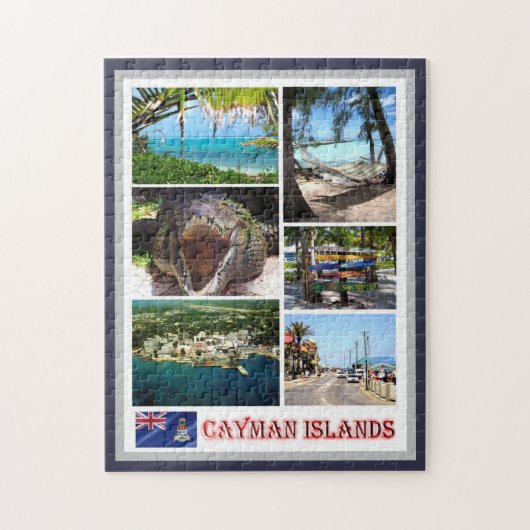 Kaaimaneilanden - Mozaïek - Legpuzzel (Verticaal)