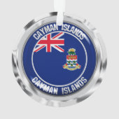 Kaaimaneilanden Ronde Embleem Ornament (achterkant)