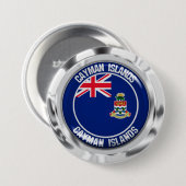 Kaaimaneilanden Ronde Embleem Ronde Button 7,6 Cm (Voorkant /achterkant)