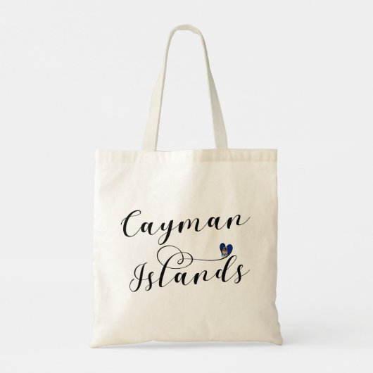 Kaaimaneilanden Vlag Hart, Caymaneilanden Tote Bag (Achterkant)