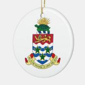 Kaaimaneilanden wapenschild keramisch ornament (Links)