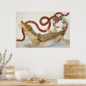 kaaimannen die een slang poster eten (Keuken)