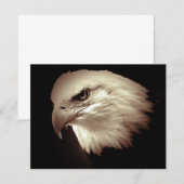Kaal Amerikaanse Adelaar Oog Uitnodigt Kaart (Voorkant / Achterkant)