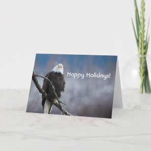 Kaal Eagle in een kaart van de boomvakantie