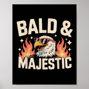 Kaal En Majestueus Kale Papa Grappige Vaderdag Poster