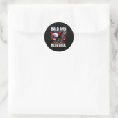 Kaal en mooi 4 juli Onafhankelijkheidsdag Ameri Ronde Sticker (Tas)