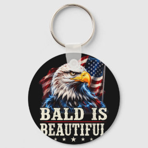Kaal is mooi 4 juli onafhankelijkheidsdag sleutelhanger