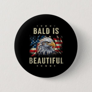 Kaal Is Mooi 4e Juli Onafhankelijkheidsdag Arend Ronde Button 5,7 Cm