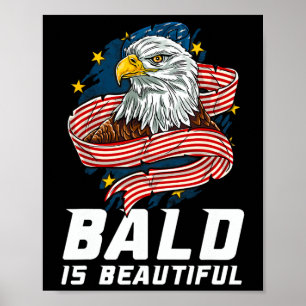 Kaal Is Mooi 4e Juli Patriottische Adelaar Vs Poster