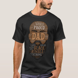 Kaal Man Afro-Amerikaans Papa Bearded Vader's Day T-shirt