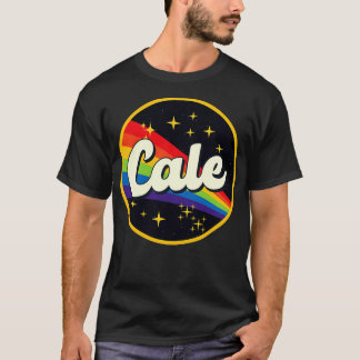 Kaal regenboog in ruimte  stijl t-shirt