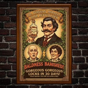 kaalheid kuur Adverteren Poster