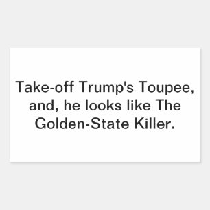 Kaalkop Trump Lijkt op Perverse Hankamer Artjunkha Rechthoekige Sticker