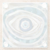 Kaamogen Minerale texturen en goud Glazen Onderzetter (Achterkant)