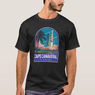 Kaap Canaveral Florida Illustratie Reis Kunst T-shirt