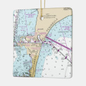 Kaap Canaveral Nautical Chart Keramisch Ornament (Links)