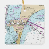 Kaap Canaveral Nautical Chart Keramisch Ornament (Voorkant)