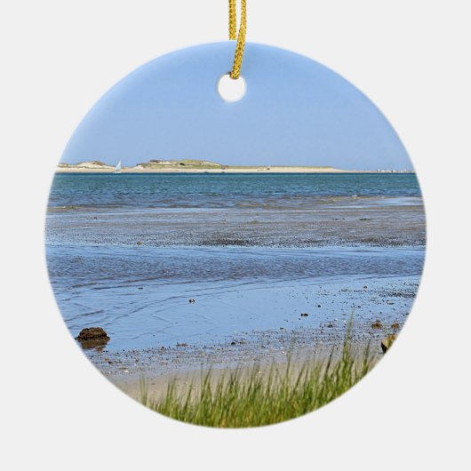 Kaap Cod Bay oceaanstrand Keramisch Ornament (Voorkant)