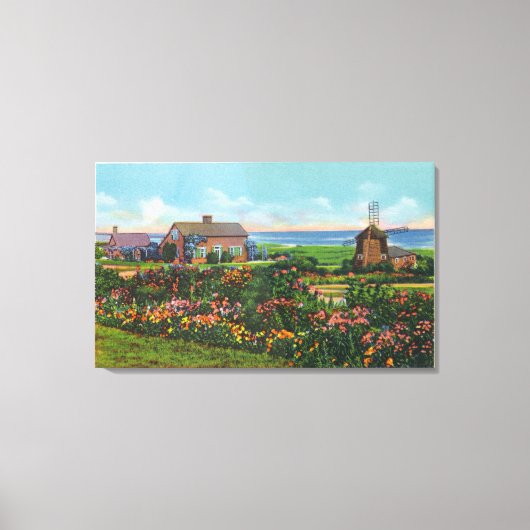 Kaap Cod, MassachusettsView of Homes van de Canvas Afdruk (Voorkant)