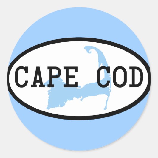 kaap-cod-ovaal ronde sticker (Voorkant)