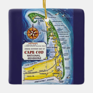 Kaap Codus Antieke kaart Keramisch Ornament
