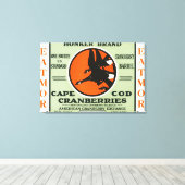 Kaap Eatmor Cranberries Brand Label Canvas Afdruk (Insitu (Houten vloer))