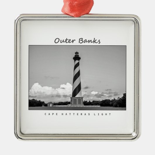 Kaap Hatteras Light. Metalen Ornament (Voorkant)