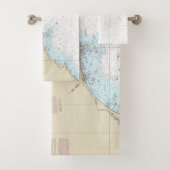 Kaap Hatteras naar Charleston Nautische Grafiek 11 Bad Handdoek (Insitu)