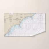 Kaap Hatteras naar Charleston Nautische Grafiek 11 Bad Handdoek (Handdoek)
