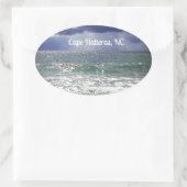 Kaap Hatteras, NC Ovale Sticker (Tas)