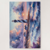 Kaap Hatteras vuurtoren bij Sunset Coastline Legpuzzel (Verticaal)